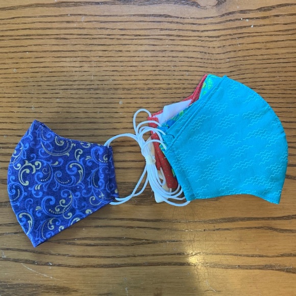 Handmade Bright Face Masks Bundle of Four Adult Multicolor - Picture 6 of 7